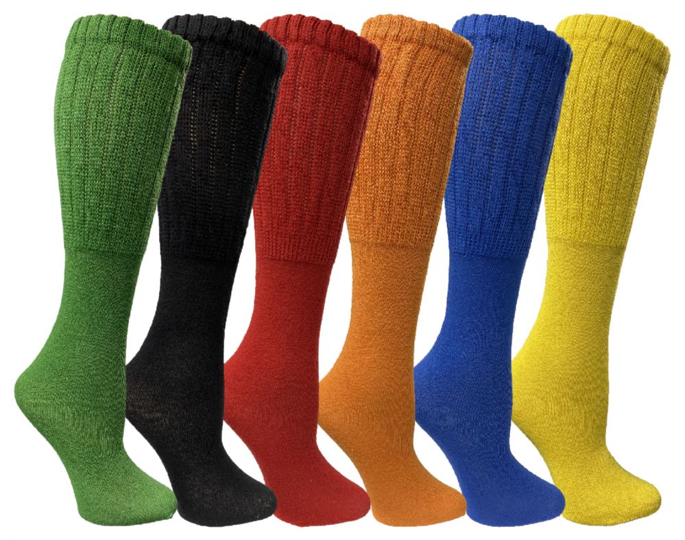 24 Bulk Yacht Smith Women S Assorted Colored Slouch Socks Size 9 11