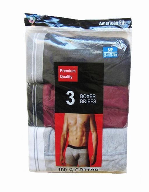 6 Bulk Mens Cotton Underwear Boxer Briefs In Assorted Colors Size Large ...