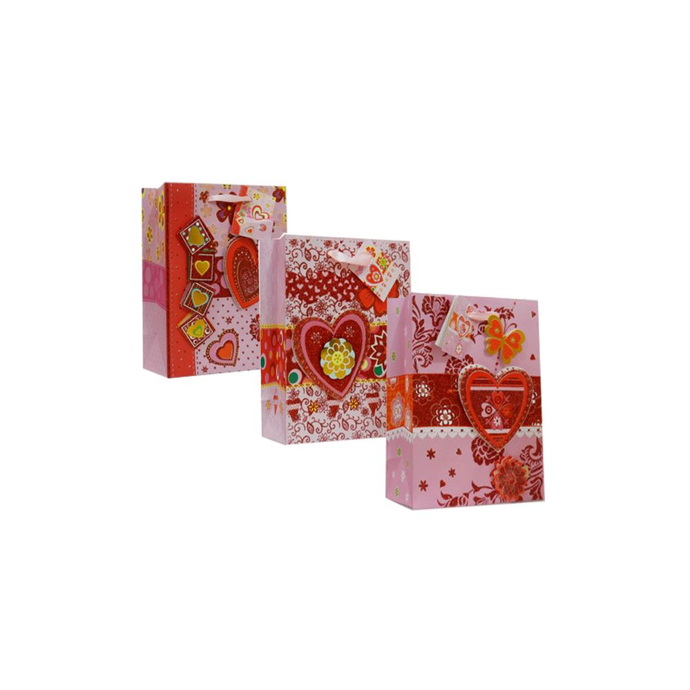 72 Bulk Valentine Xxl Assorted Gift Bags - at - bluestarempire.com