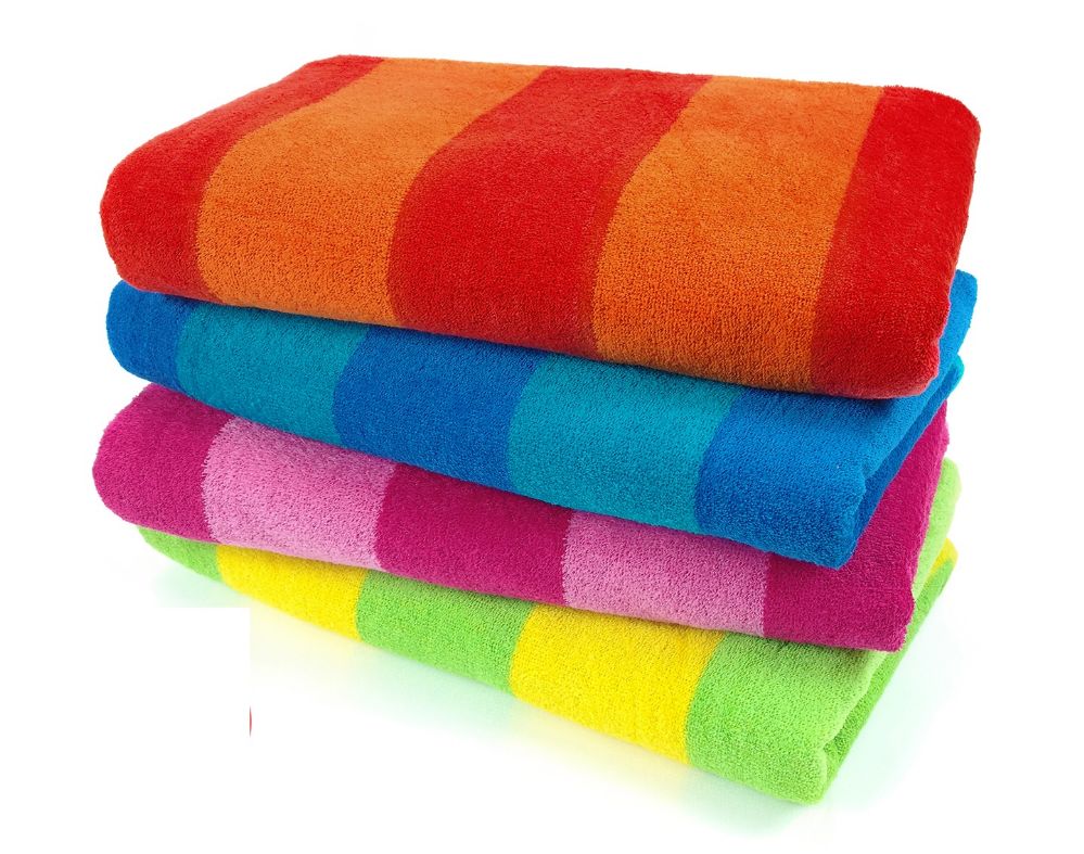 24 Bulk 30x60 100 Percent Cotton Terry/velour 1 Side Beach Towel at