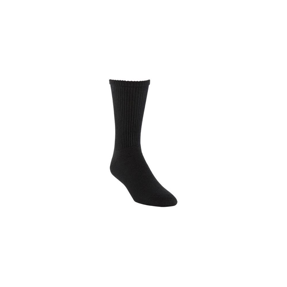 30 Bulk Gildan 6pk Mens Black Crew Socks - at - bluestarempire.com