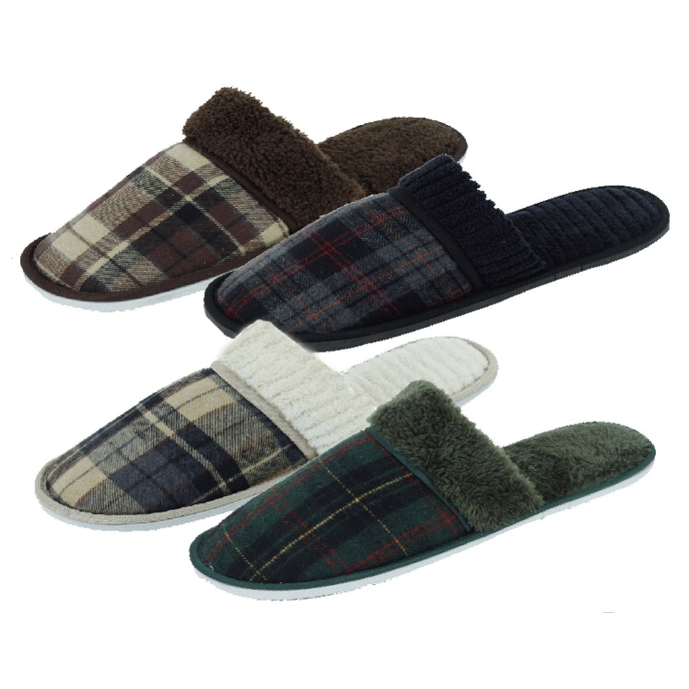 48 Bulk Mens House Slippers at bluestarempire