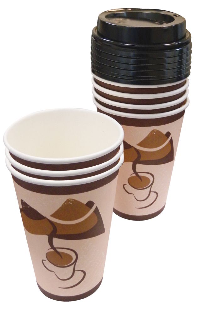 Bulk 48 Ct. Clear Disposable Plastic Cups with Lids & Straws