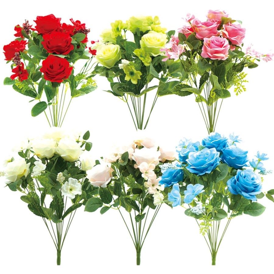 24 Bulk Eleven Head Flower Assorted - at - bluestarempire.com