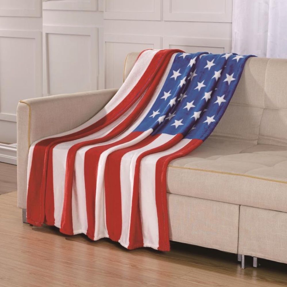 24 Bulk American Flag Throw Design Micro Plush Throw Blanket 50x60 ...