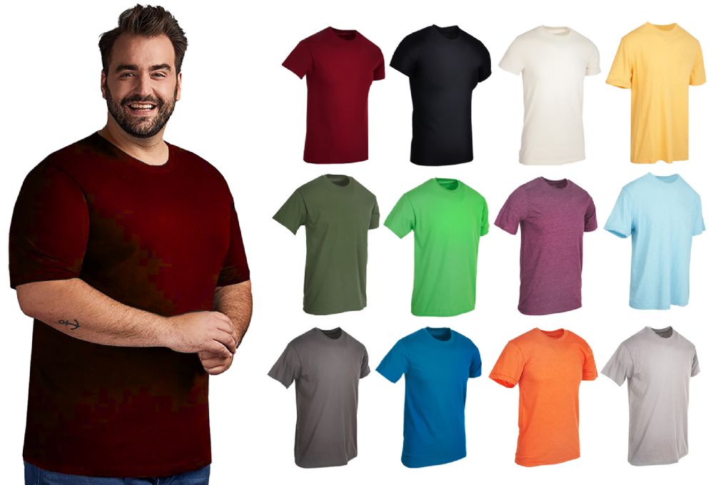 Mens Cotton Crew Neck Short Sleeve T-Shirts Irregular , Assorted
