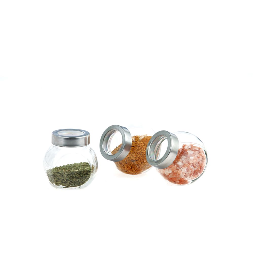 12 Bulk Glass Spice Jar 3 Ct 6.8 oz at bluestarempire