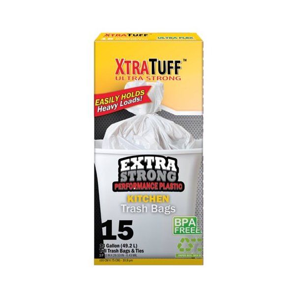 24 Bulk Xtratuff Twist Tie Trash Bag Box 30G 8CT - at 