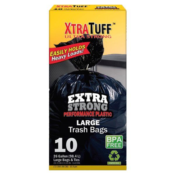 26 Gallon Trash Bags With twist Ties 10 Bags