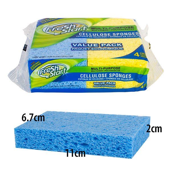 48 Wholesale Fresh Start Non-Scratch Sponge 4Pack - at 