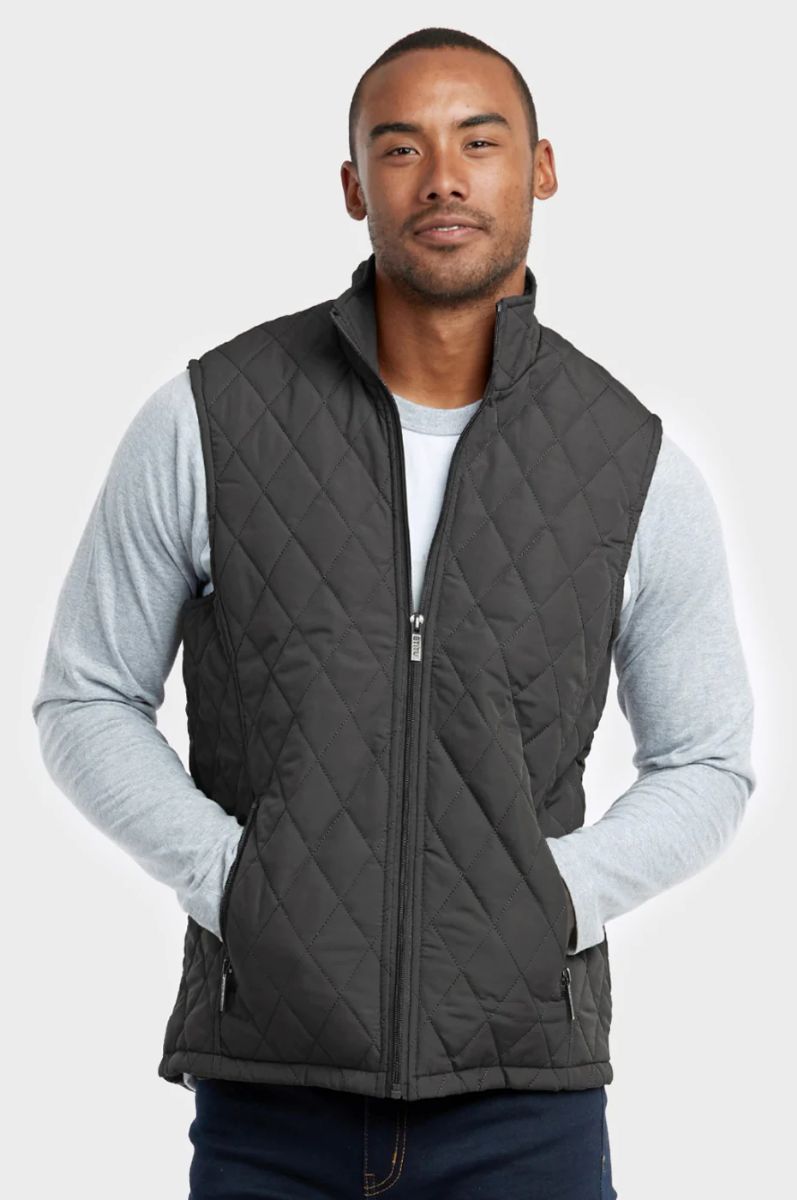 18 Bulk Et Tu Men's Diamond Quilted Puffer Vest - at - bluestarempire.com