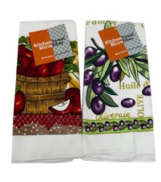 144 Wholesale Assorted Designs Kitchen Towels Micro Fiber